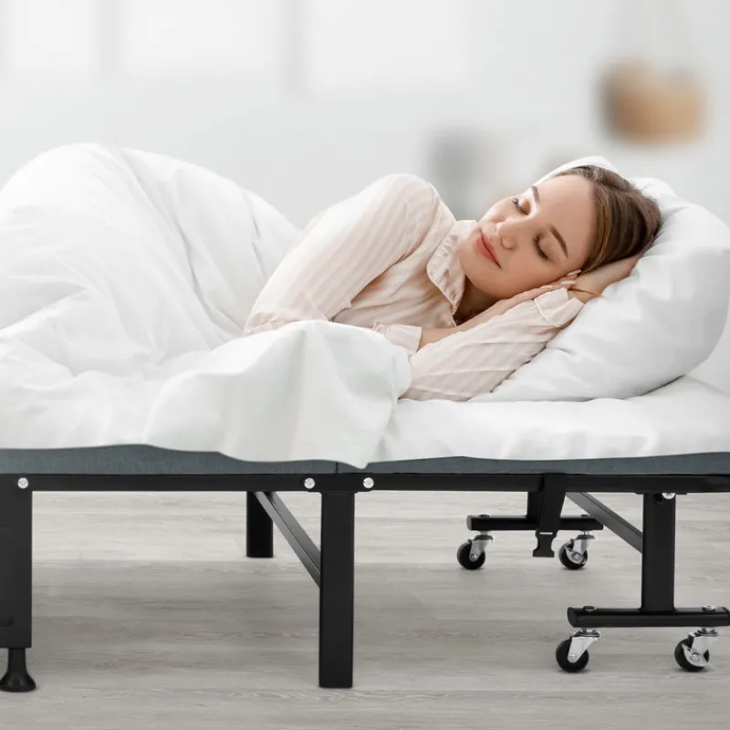 Klappbares Gästebett 80x190 cm mit Matratze rollbar für Kinder & Erwachsene bis 200kg belastbar-ECD Germany Online