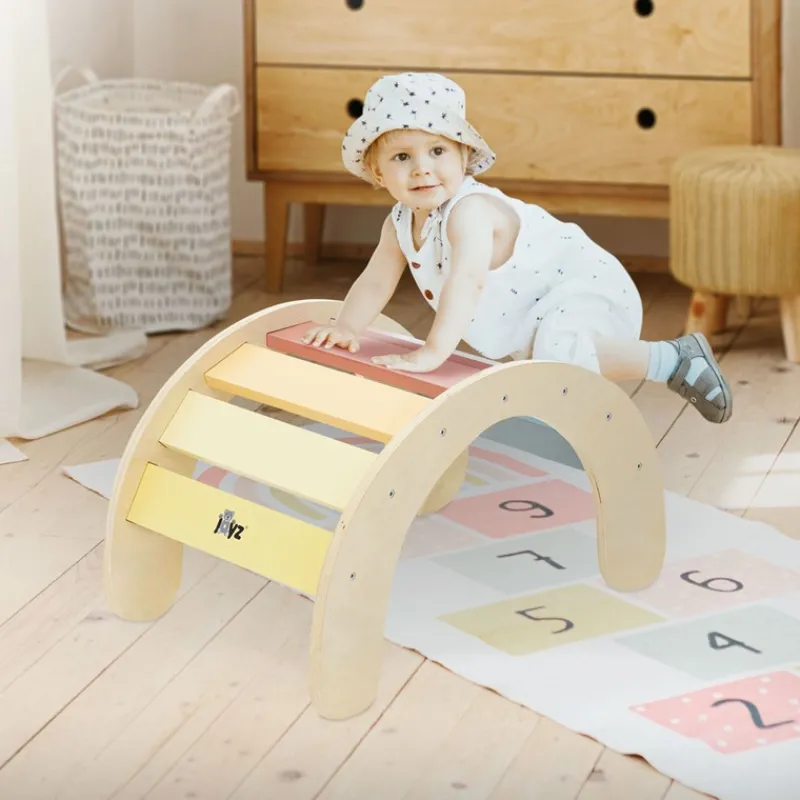 Kletterbogen für Kinder 74x41x38,5 cm Mehrfarbig aus Holz Joyz-ECD Germany Outlet