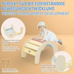 Kletterbogen für Kinder 74x41x38,5 cm Mehrfarbig aus Holz Joyz-ECD Germany Outlet