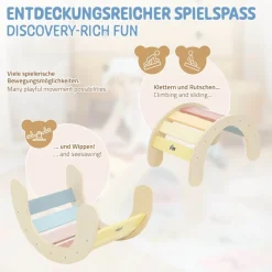 Kletterbogen für Kinder 74x41x38,5 cm Mehrfarbig aus Holz Joyz-ECD Germany Outlet