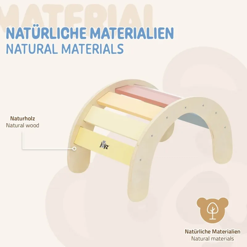 Kletterbogen für Kinder 74x41x38,5 cm Mehrfarbig aus Holz Joyz-ECD Germany Outlet