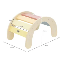 Kletterbogen für Kinder 74x41x38,5 cm Mehrfarbig aus Holz Joyz-ECD Germany Outlet