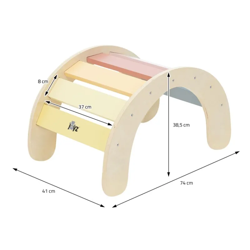 Kletterbogen für Kinder 74x41x38,5 cm Mehrfarbig aus Holz Joyz-ECD Germany Outlet