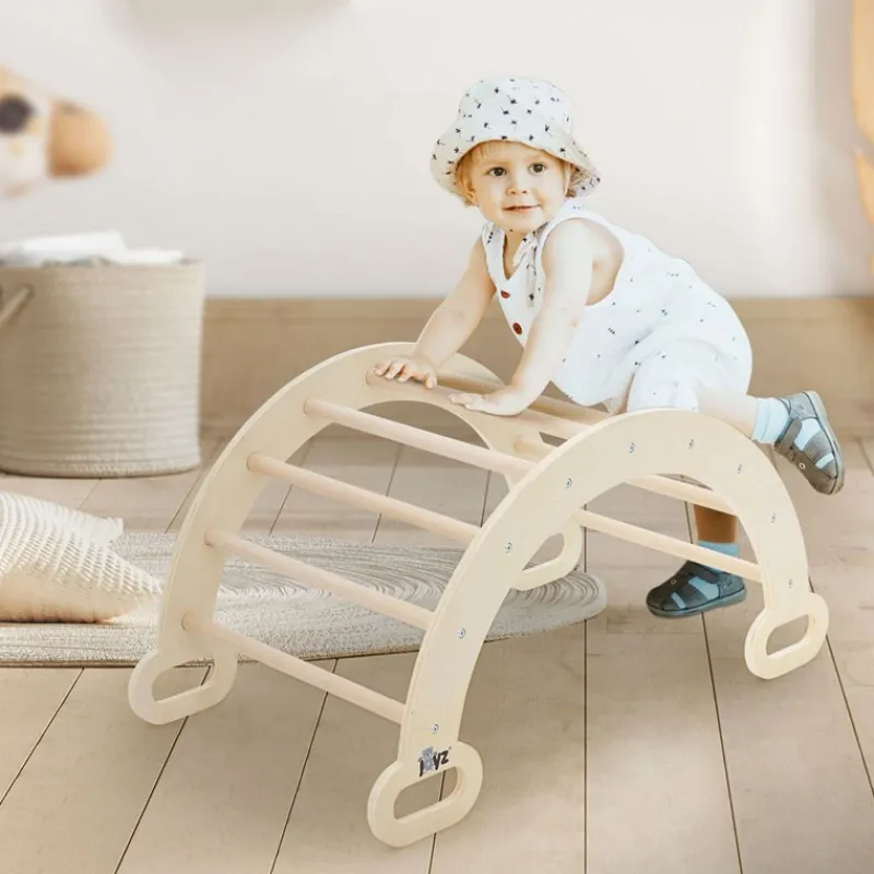 Kletterbogen für Kinder 89x52x45,5 cm Natur aus Holz Joyz-ECD Germany Hot