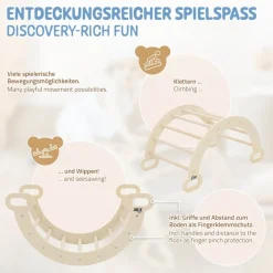 Kletterbogen für Kinder 89x52x45,5 cm Natur aus Holz Joyz-ECD Germany Hot