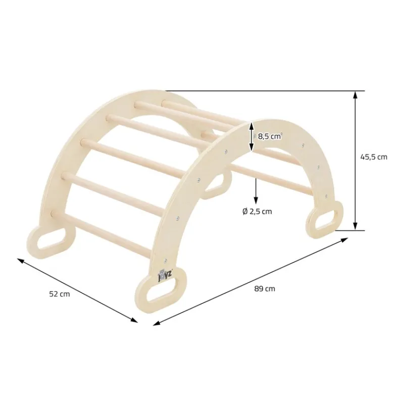 Kletterbogen für Kinder 89x52x45,5 cm Natur aus Holz Joyz-ECD Germany Hot