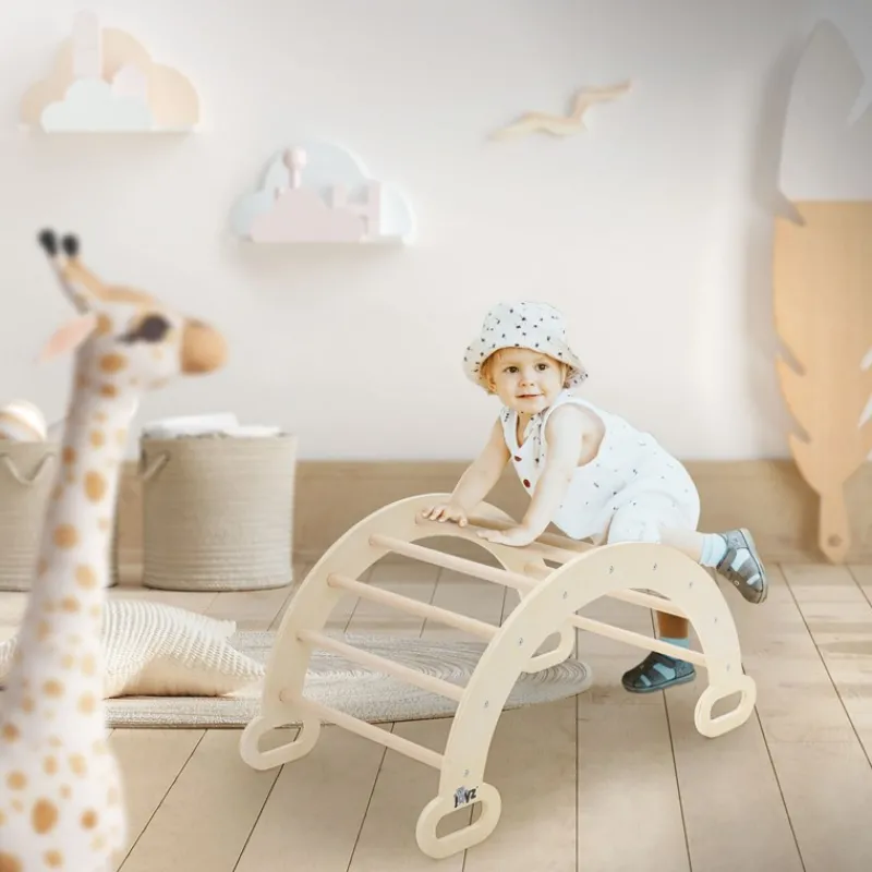 Kletterbogen für Kinder 89x52x45,5 cm Natur aus Holz Joyz-ECD Germany Hot