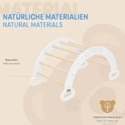 Kletterbogen für Kinder 89x52x45,5 cm Natur/Weiß aus Holz Joyz-ECD Germany Clearance