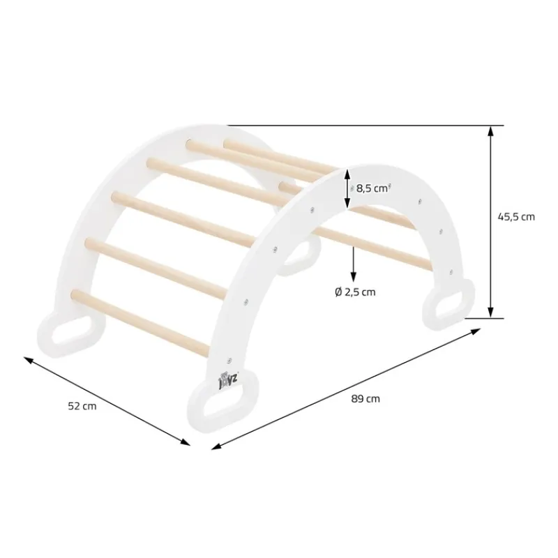 Kletterbogen für Kinder 89x52x45,5 cm Natur/Weiß aus Holz Joyz-ECD Germany Clearance