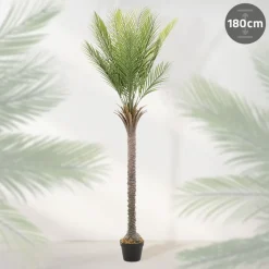 Künstliche Palme 180 cm Tropische Kunstpalme im Topf ML-Design-ECD Germany New