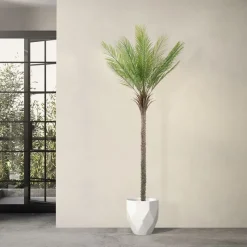 Künstliche Palme 210 cm Tropische Kunstpalme im Topf ML-Design-ECD Germany Clearance