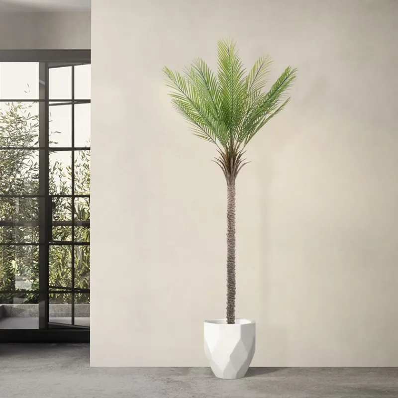Künstliche Palme 210 cm Tropische Kunstpalme im Topf ML-Design-ECD Germany Clearance