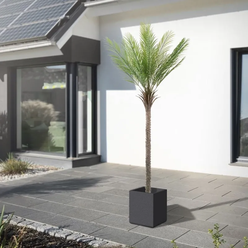 Künstliche Palme 210 cm Tropische Kunstpalme im Topf ML-Design-ECD Germany Clearance