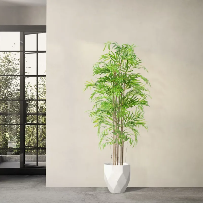 Künstlicher Bambus 180 cm Kunstpflanze mit Echtholzstamm ML-Design-ECD Germany Online
