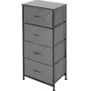 Kommode mit 4 Schubladen 45x30x94 cm Grau aus MDF ML-Design-ECD Germany Hot