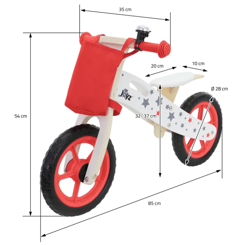 Laufrad für Kinder ab 2 Jahren Rot Joyz-ECD Germany