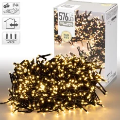 LED Büschel Lichterkette 4,2 m mit 576 LEDs Warmweiß IP44-ECD Germany Discount