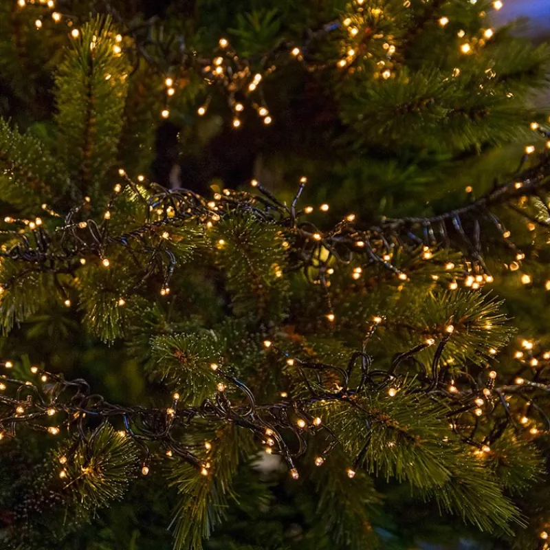 LED Büschel Lichterkette 4,2 m mit 576 LEDs Warmweiß IP44-ECD Germany Discount