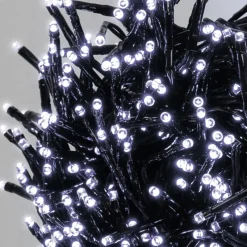 LED Cluster Lichterkette 39m, 3000 LEDs Kaltweiß, mit Timer und 8 Leuchtmodi, IP44 Innen/Außen-ECD Germany Hot