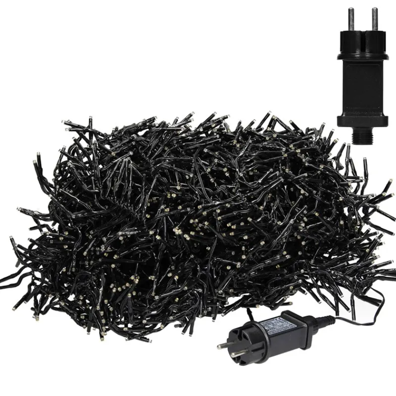 LED Cluster Lichterkette 22 m mit 3000 LEDs Warmweiß IP44-ECD Germany Sale