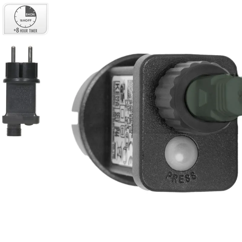 LED Clusterlichterkette bunt 36m mit 1800 Multi Color LEDs 8 Leuchtmodi mit Timerfunktion Spritzwassergeschützt-ECD Germany Hot