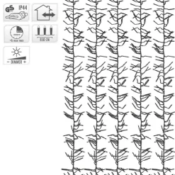LED Clusterlichterkette 8,5m warmweiß mit 1152 LEDs-ECD Germany
