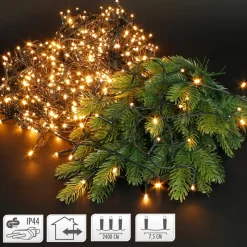 LED Lichterkette 24 m mit 320 LEDs Warmweiß IP44-ECD Germany Online