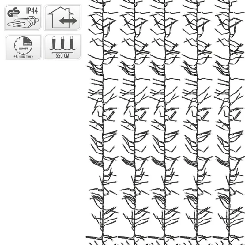 LED Lichterkette 5,5m warmweiß mit 768 LEDs-ECD Germany New
