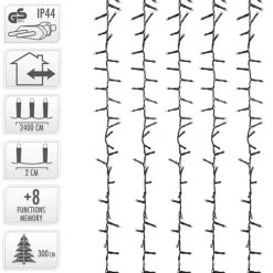 LED Lichterkette 24m weiß 1200 LED Birnen-ECD Germany Best