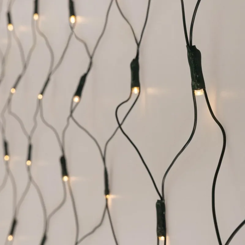LED Lichternetz 100x200 cm mit 160 LEDs Warmweiß IP44-ECD Germany Online