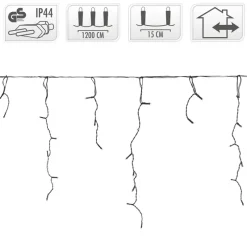 LED Lichtervorhang 12 m IP44 LED Birnen-ECD Germany Sale