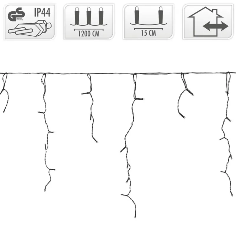 LED Lichtervorhang 12 m IP44 LED Birnen-ECD Germany Sale