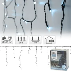 LED Lichtervorhang 6 m IP44 LED Birnen-ECD Germany Discount