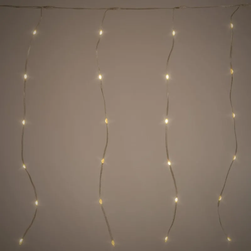 LED Lichtervorhang 6 m mit 240 LEDs Warmweiß IP44 Timer-ECD Germany Sale