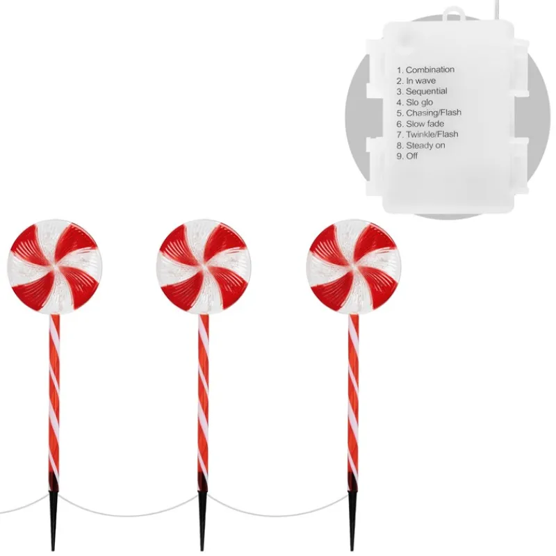 LED Lolly Lichterkette Weihnachtslichterkette wasserdicht mit Timer und verschiedenen Leuchtmodis-ECD Germany Hot