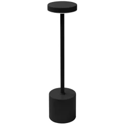 LED Tischlampe kabellos mit Touch, Schwarz Ø8x34,5cm Akku Tischleuchte USB-C ML-Design-ECD Germany Clearance