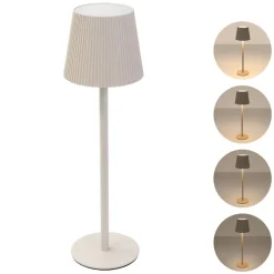 LED Tischlampe kabellos mit Touch, Creme, Ø10x36 cm, Akku Tischleuchte USB-C ML-Design-ECD Germany Sale