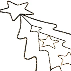 LED Weihnachtsbaum 87 cm mit 90 Warmweißen LEDs aus Metall-ECD Germany