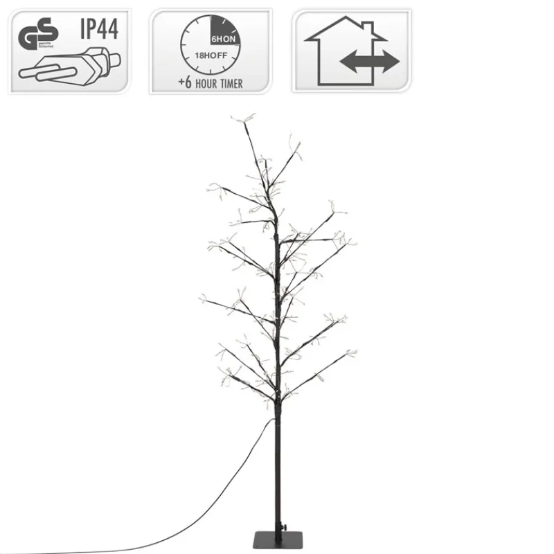 LED Weihnachtsdeko Baum 120 cm mit 240 Warmweißen LEDs-ECD Germany Clearance