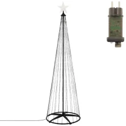 LED Weihnachtsdeko Baum Außen 210 cm mit 370 warmweißen LEDs-ECD Germany Online