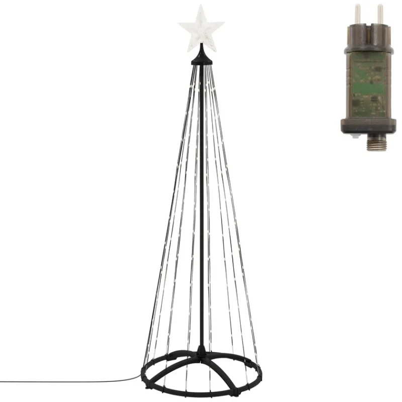 LED Weihnachtsdeko Baum Außen 150 cm mit 154 warmweißen LEDs-ECD Germany Discount