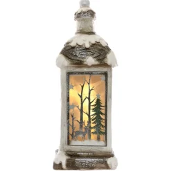 LED Weihnachtslaterne Warmweiße LED-Beleuchtung 60 cm aus Polyresin-ECD Germany Online