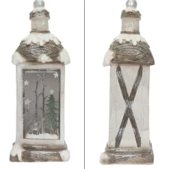 LED Weihnachtslaterne Warmweiße LED-Beleuchtung 60 cm aus Polyresin-ECD Germany Online