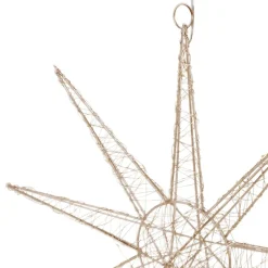 LED Weihnachtsstern 30 cm Gold aus Metall mit warmweißen LEDs-ECD Germany Sale