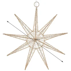 LED Weihnachtsstern 30 cm Gold aus Metall mit warmweißen LEDs-ECD Germany Sale