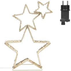 LED Weihnachtsstern 80 cm mit 350 warmweißen LEDs und Timer für Innen und Außen IP44 Spritzwassergeschützt-ECD Germany