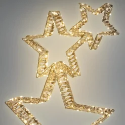 LED Weihnachtsstern 80 cm mit 350 warmweißen LEDs und Timer für Innen und Außen IP44 Spritzwassergeschützt-ECD Germany