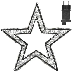 LED Weihnachtsstern 50 cm mit 720 extra-warmweißen LEDs und Timer für Innen und Außen IP44 Spritzwassergeschützt-ECD Germany Outlet