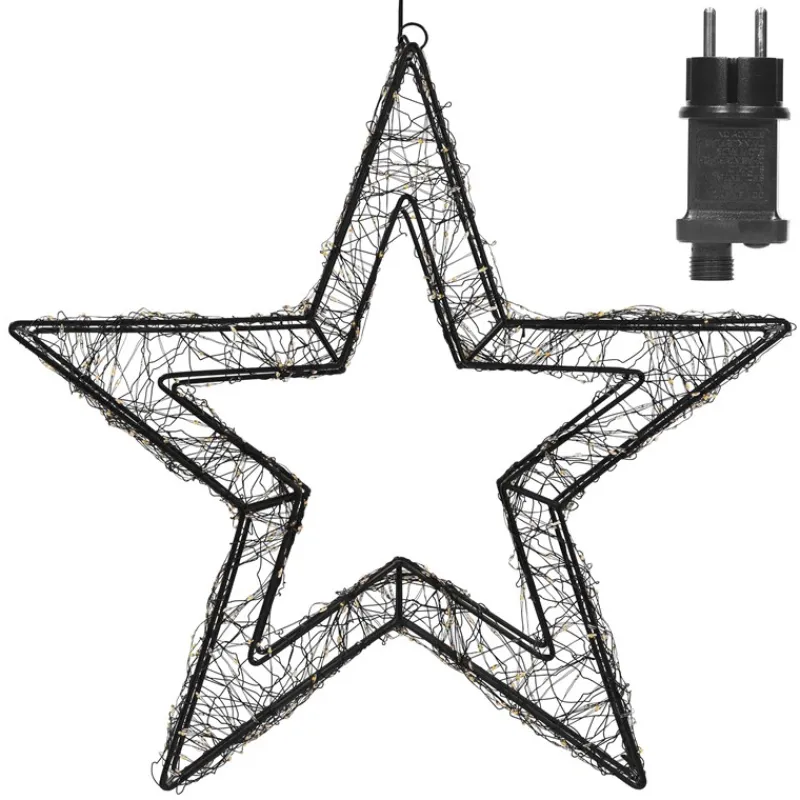 LED Weihnachtsstern 50 cm mit 720 extra-warmweißen LEDs und Timer für Innen und Außen IP44 Spritzwassergeschützt-ECD Germany Outlet