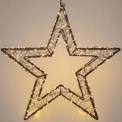 LED Weihnachtsstern 50 cm mit 720 extra-warmweißen LEDs und Timer für Innen und Außen IP44 Spritzwassergeschützt-ECD Germany Outlet